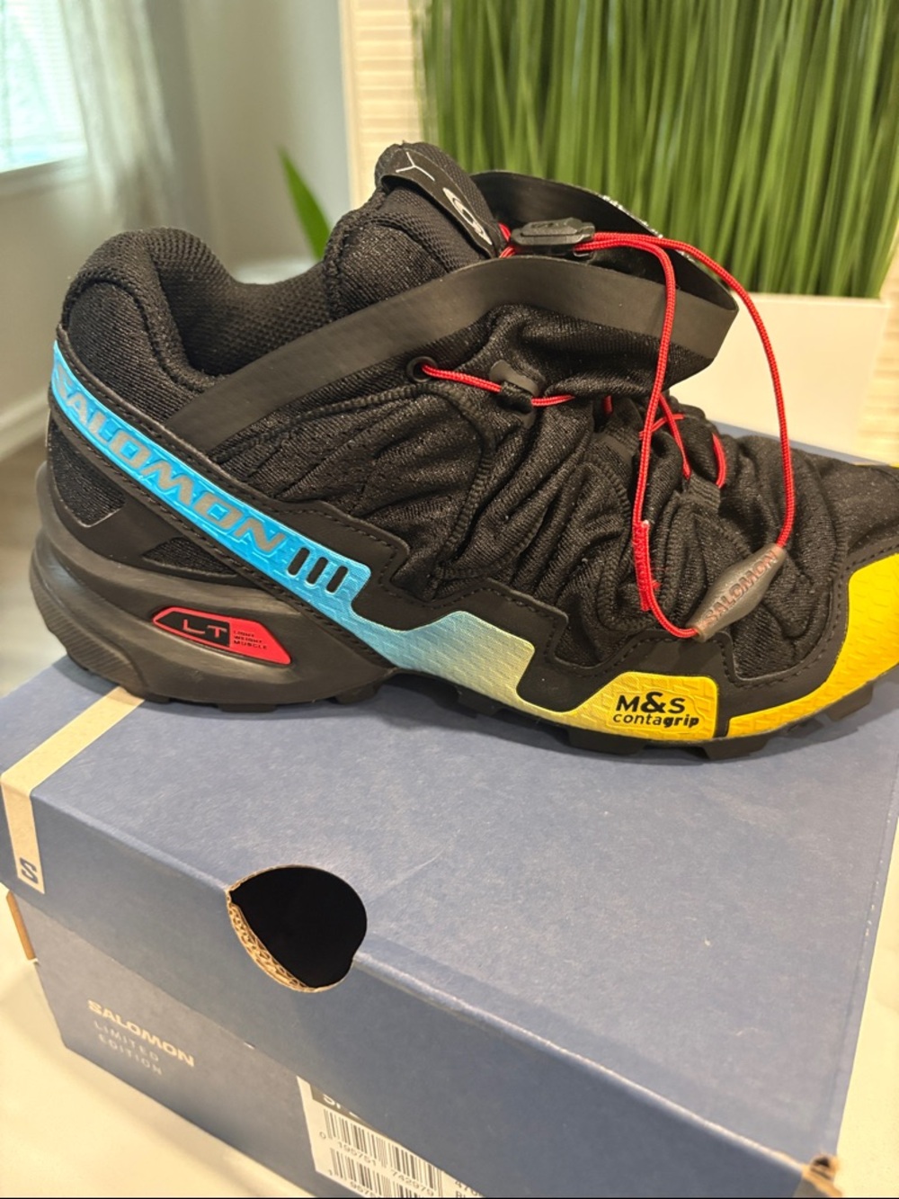 Salomon Speedcross 3V Project Trail Shoes - Black & Yellow - Picture 10 of 16